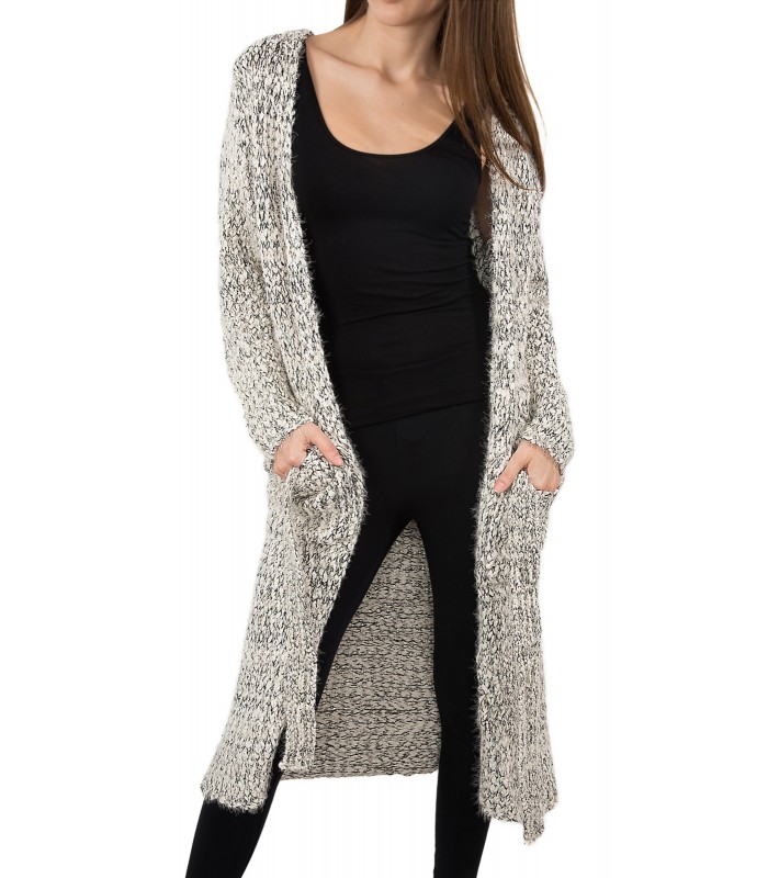 Damen Strickjacke Pullover Lange One Size D 142