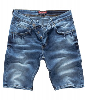 Rock Creek Herren Jeans Shorts Blau Used-Look RC-2122