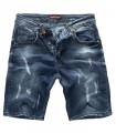 Rock Creek Herren Jeans Shorts Destoryed Dunkelblau RC-2130