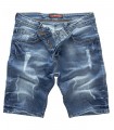 Rock Creek Herren Jeans Shorts Destroyed Blau RC-2123