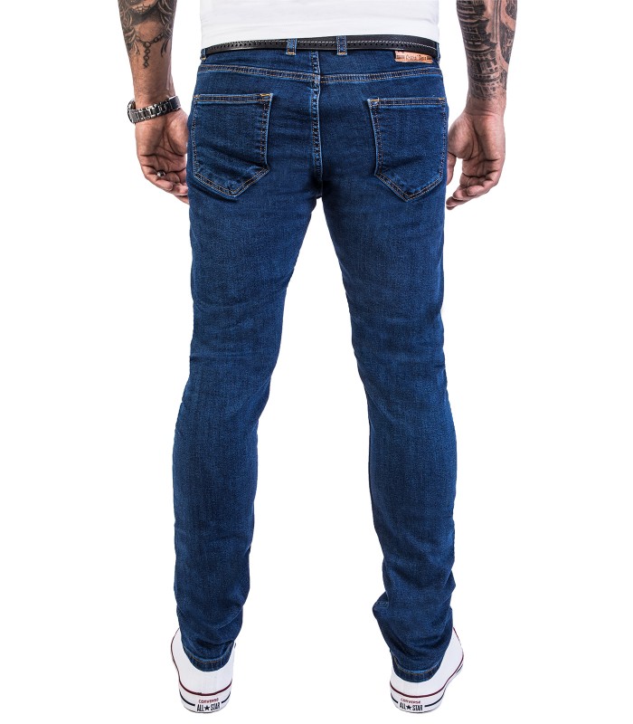 Rock Creek Designer Herren Jeans Slim Fit Basic Jeans Stretch Hose Blau M21 