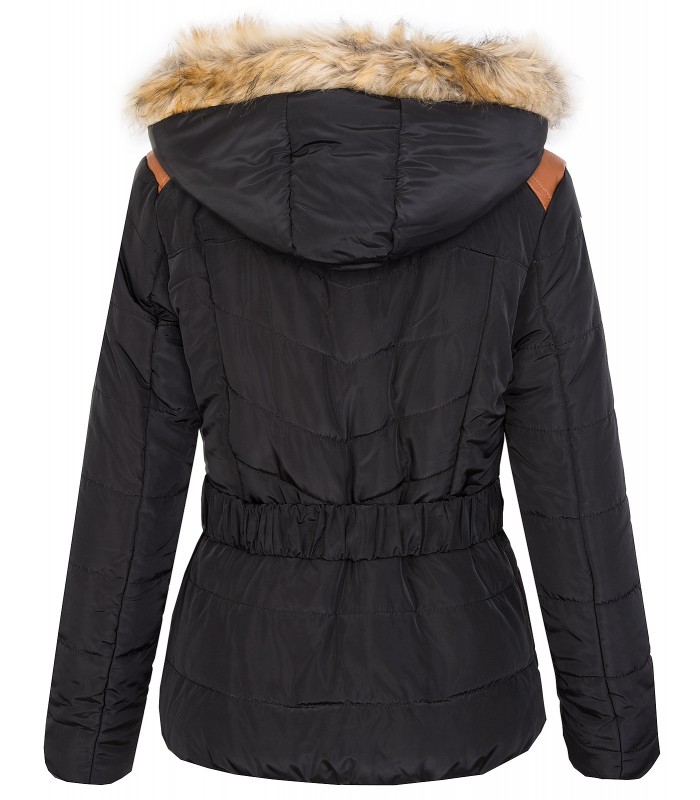 Damen Stepp Winter Jacke warm Damenjacke Kapuze Kunstfellkragen D-361 NEU