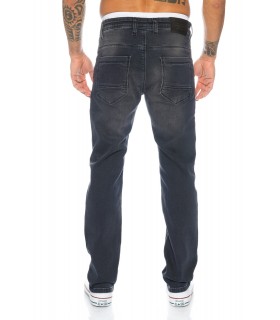 Lorenzo Loren Herren Jeans Regular Fit Schwarz LL-399 