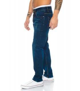Herren Jeans Hose Straight-Cut Jeans Denim Vintage Style 