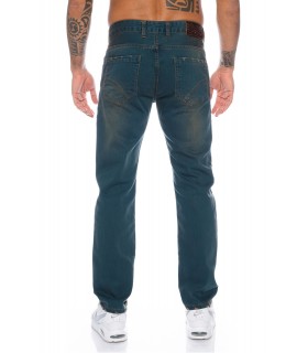Lorenzo Loren Herren Jeans Regular Fit Dunkelblau LL-325