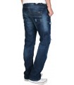 SHIKOBA Herren Jeans Hose Vintage Destroyed Denim Clubwear Used Look SH-001