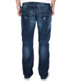 SHIKOBA Herren Jeans Hose Vintage Destroyed Denim Clubwear Used Look SH-001
