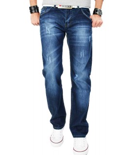 Rock Creek Herren Jeans Comfort Fit Blau RC-2029