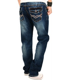 Rock Creek Herren Jeans Comfort Fit Dunkelblau RC-2019