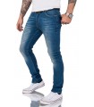 Gelverie Herren Jeans Slim Fit Blau G-201
