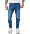 Gelverie Herren Jeans Slim Fit Blau G-104