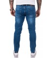Gelverie Herren Jeans Slim Fit Blau G-104