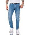 Gelverie Herren Jeans Slim Fit Hellblau G-101