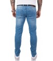 Gelverie Herren Jeans Slim Fit Hellblau G-101