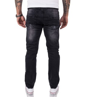 Rock Creek Herren Jeans Regular Fit Schwarz RC-2101