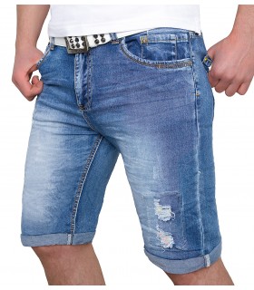Herren Shorts Jeans Hose kurze Hose Bermuda Short Sommer Destroyed 