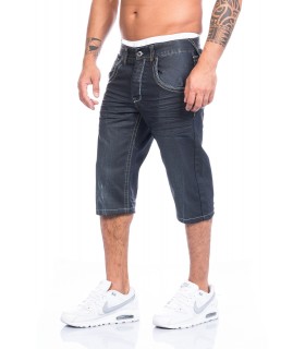 Sommer Herren Jeans Short kurze Hose Slim Officer Bermuda mit Gürtel Shorts xun 