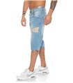 Herren Jeans Shorts Bermuda Hose Bikerhose Blau 
