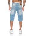 Herren Jeans Shorts Bermuda Hose Bikerhose Blau 