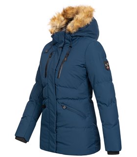 Geographical Norway Damen Winter Jacke mit Kunstfellkragen D-437