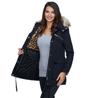 2018 Damen Jacke Outwear Lapel Winter Warm Lang Parka mit Knöpfe Mantel Coat PD