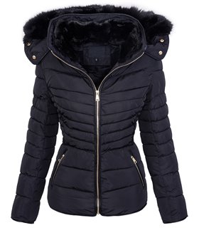 Designer Damen Winterjacke warm Winter Jacke elegant warm Parka Stepp 