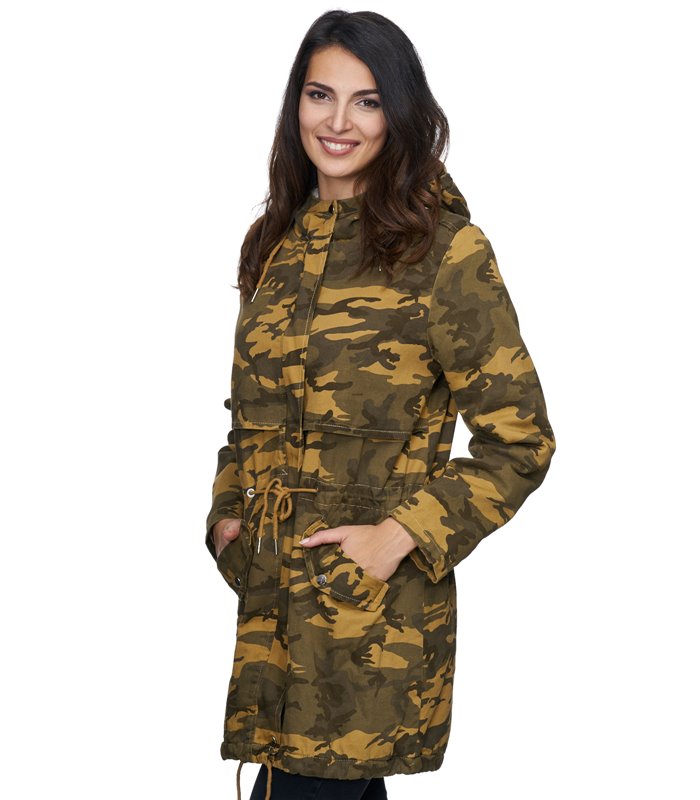 Damen Winter Jacke Camouflage Mantel Warm Parka Grun Gelb Kaufen