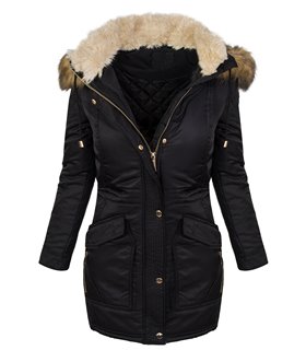 2018 Damen Jacke Outwear Lapel Winter Warm Lang Parka mit Knöpfe Mantel Coat PD