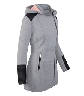 Designer damen mantel übergangsjacke mit Kapuze D-248