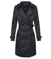 Damen Trenchcoat Mantel Vintage-Style D-312