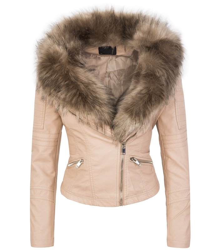 Designer Damen Winter Jacke Elegant Kunstfellkragen Ubergangsjacke Kaufen