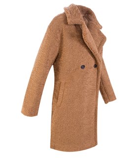 Designer Damen Winter Mantel Jacke Reverskragen Winterjacke Teddy-Fleece D-403