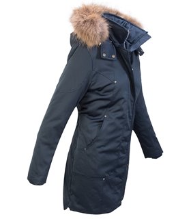Damen Winter Mantel Kapuze mit Echtpelz D-410