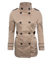 Damen Trenchcoat Mantel Paisley-Muster D-78