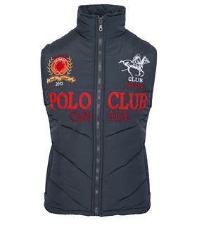 Schwarz HERREN Club Polo Club Weste Jacke Kapuze Hoodie  