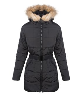 Damen Winter Jacke Steppjacke Kunftfellkragen SK-3703
