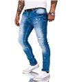 Gelverie Herren Jeans Slim Fit Hellblau G-203