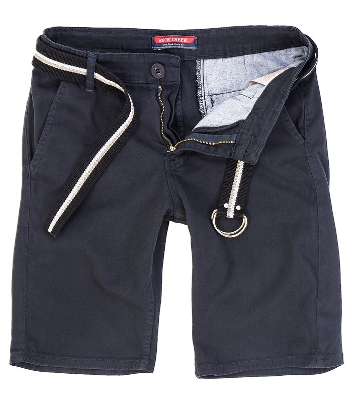 Rock Creek Pantalones cortos chinos para hombre Rc-2133 antracita 31 con cinturón