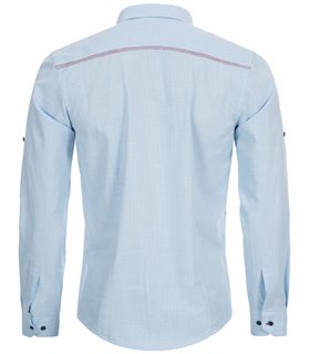 Herren Designer Leinen-Optik Hemd Langarmhemd Herrenhemd 