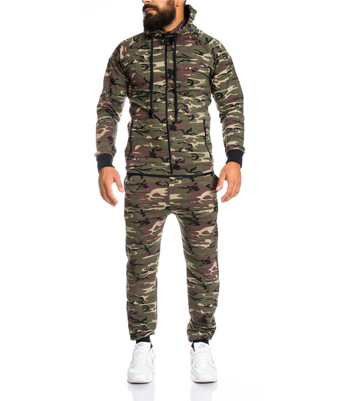 Jogginganzug Sportanzug Trainingsanzug Fitness Camouflage Army Jogging Herren 