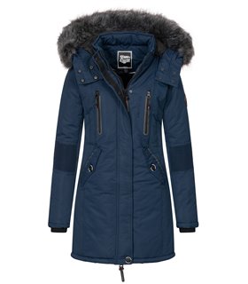 Geographical Norway Damen Winter Jacke mit Kunstfellkragen D-447 