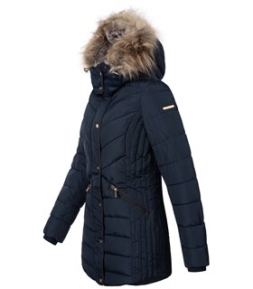 Geographical Norway Damen Winter Jacke mit Kunstfellkragen D-456 