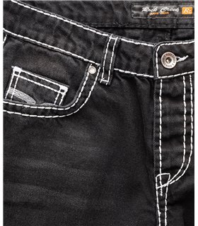 Rock Creek Herren Jeans Shorts Schwarz RC-2076