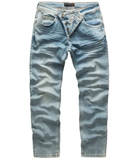 Rock Creek Herren Jeans Stretch Regular Slim Hellblau RC-2109