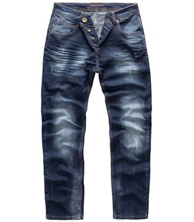 Rock Creek Herren Jeans Stretch Regular Slim Dunkelblau RC-2110