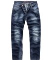 Rock Creek Herren Jeans Stretch Regular Slim Dunkelblau RC-2110