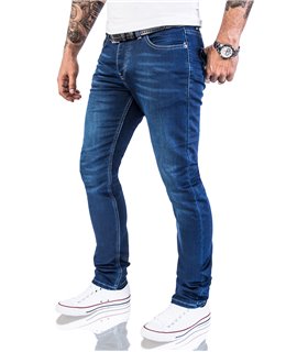 Rock Creek Herren Jeans Stretch Slim Fit Dunkelblau RC-2115