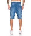 Herren Bermuda Shorts Jogg Jeans Shorts kurze Hose Bermuda Sweathose Blau 