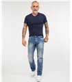 Herren Jeans Designer Clubwear Vintage Destroyed Taschen 