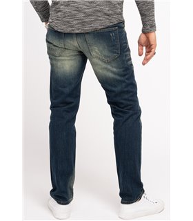 Indumentum Herren Jeans Regular Fit Dunkelblau IR-502